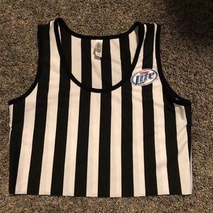 miller lite cropped tank top